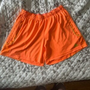 Adidas Women's Bright Orange Sports Shorts